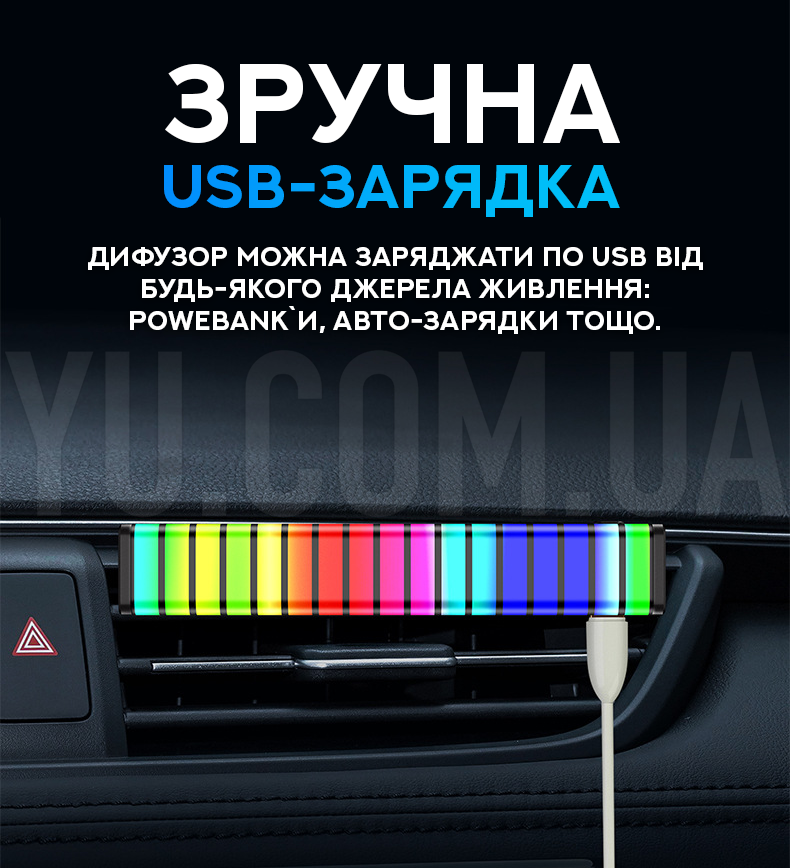 Музыкальный автомобильный RGB-диффузор в виде ритма музыки F1 Car Air Freshener